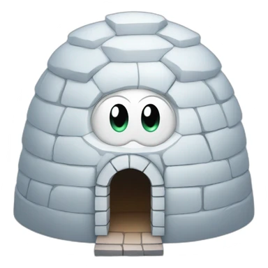 igloo looking with two eyes sticker