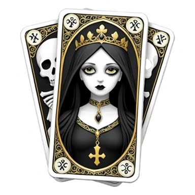 goth tarot deck sticker