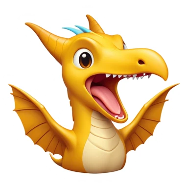 Cinematic Cute Yawning Pterodactyl Portrait Emoji, Head tilted slightly with a dramatic, wide-open yawn, showcasing a slender, gracefully curved body with softly drooping wings and sleepy, half-closed eyes, Simplified yet irresistibly cute features, highly detailed, glowing with a soft, cozy aerial glow, high shine, relaxed yet expressive, stylized with a dash of whimsical flight charm, soft glowing outline, capturing the essence of a drowsy yet affectionate Pterodactyl that appears ready to stretch and yawn its way out of the screen! sticker