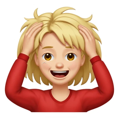 Laugh crying ripping hair out sticker