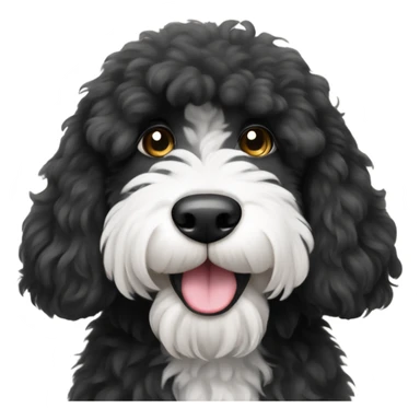 black sheepadoodle dog sticker