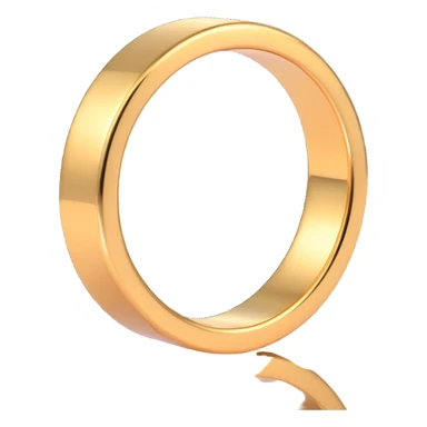 golden ring, 3D style, metallic reflections sticker
