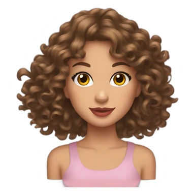 Taylor swift with brune curly girl sticker