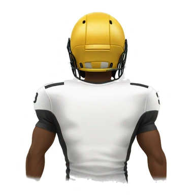 white-football-tshirt back view sticker