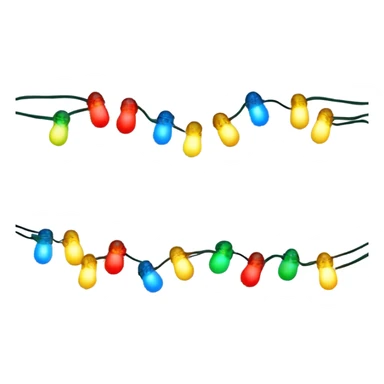 Red green blue and yellow Fairy lights sticker