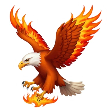 Make a egale with the fire on his body and wing sticker