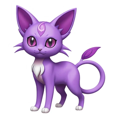 Purrloin-Espeon-Skitty-Pokémon-Fakémon-hybrid-creature (full body) sticker