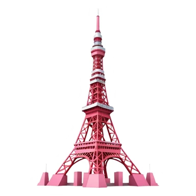 Tokyo tower  in pink  sticker