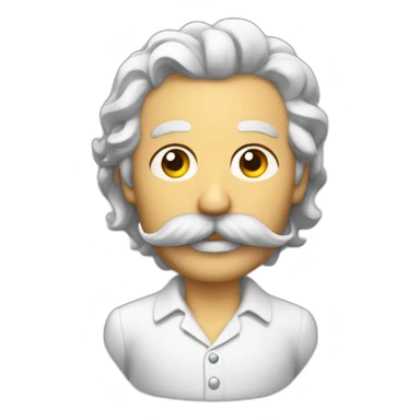 Un homme avec une moustache toodbrush et des cheuveux sur le cotes sticker