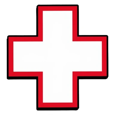 Cruz Roja (Red Cross) humanitarian organization symbol sticker