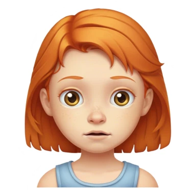 Ugly little ginger girl sticker