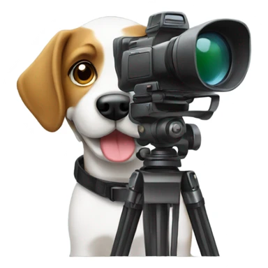 Cameraman dog sticker