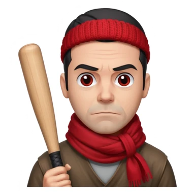 Negan avec la batte de baseball et le foulard rouge sticker