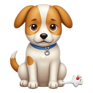 Dog with joint sticker