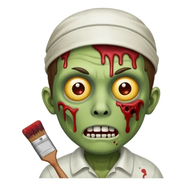 painter zombie  sticker