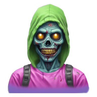 Vaporwave, zombie that’s a hacker sticker
