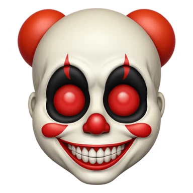 Make an image of a skull clown sticker