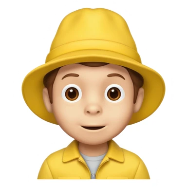 Curious George with yellow hat sticker
