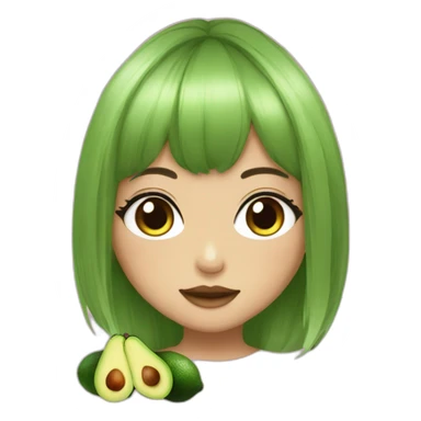 Avocado girl in gyaru style sticker