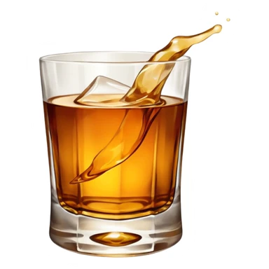 glass of whiskey sticker