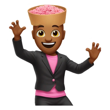 Pink cereal dancing  sticker