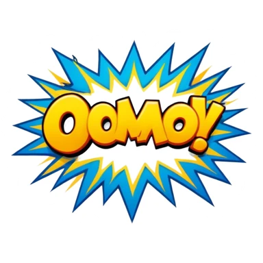 Comic book onomatopoeia￼ sticker