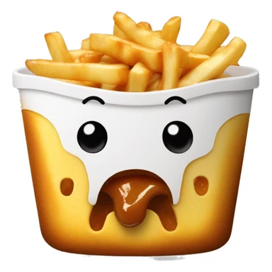 poutine qui mange une poutine sticker