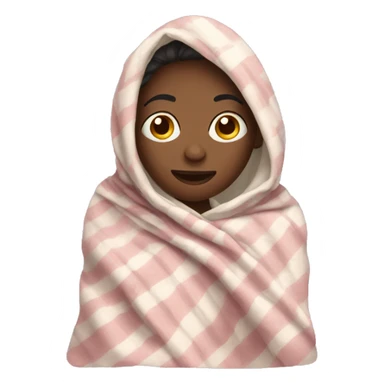 Girl wrapped in a blanket  sticker