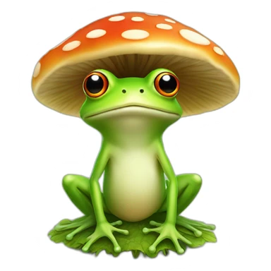 frog on mushroom sticker