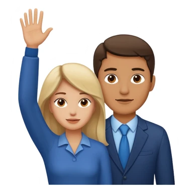 Man behind a bent over woman with his hand up sticker