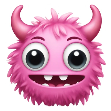 Cute pink monster sticker