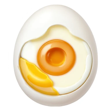boiled egg half sticker