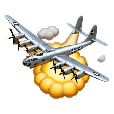 B-29 Superfortress dropping boms sticker