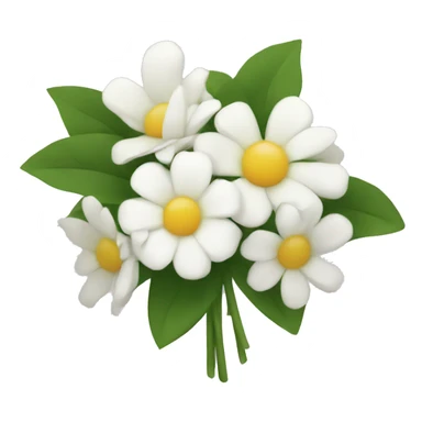white flower bouquet sticker