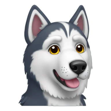 husky parrot  sticker