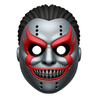 Um emoji gotico com a máscara de espinhos do slipknot sticker