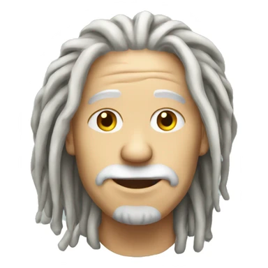 old white guy with dreads  sticker