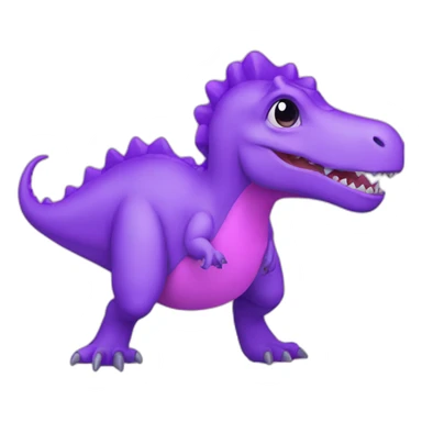 Pink and violett dino sticker