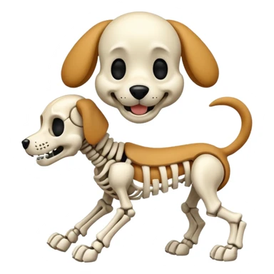 Pluto as a skeleton dog sticker