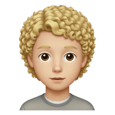 15 year old Walker scobell curly Blonde hair  short sticker