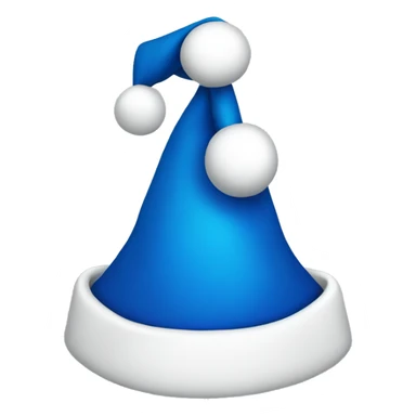 Blue Santa hat sticker