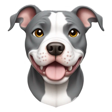 Grey and white pitbull  sticker