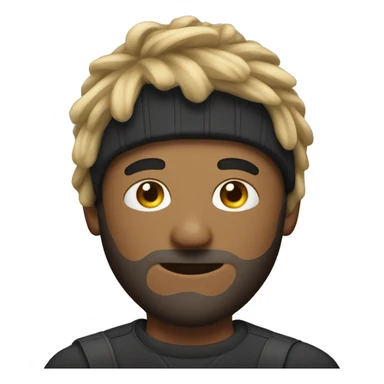 Guy wearing ski mask with hair sticking out slightly  sticker