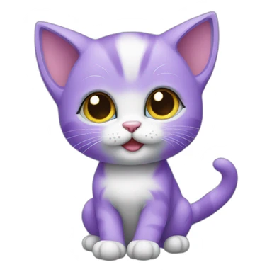Purple kitten  sticker
