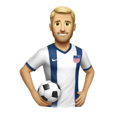 USA white man soccer sticker
