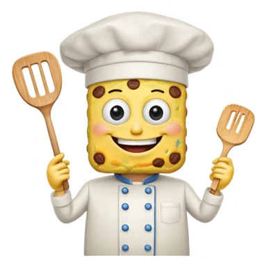 SpongeBob cooking Krabby patties sticker