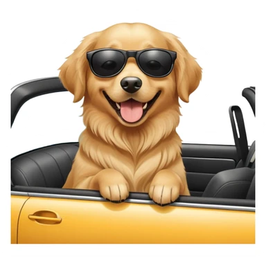 Dog riding a car sticker