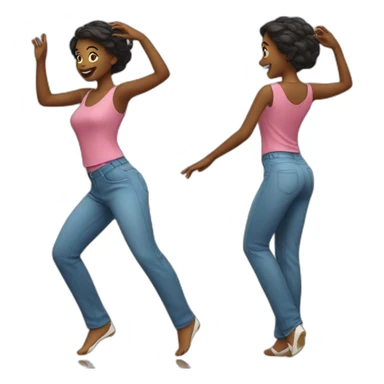 dancing lady sticker