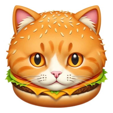 Burger cat sticker