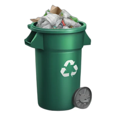 garbage thrown in trashcan sticker